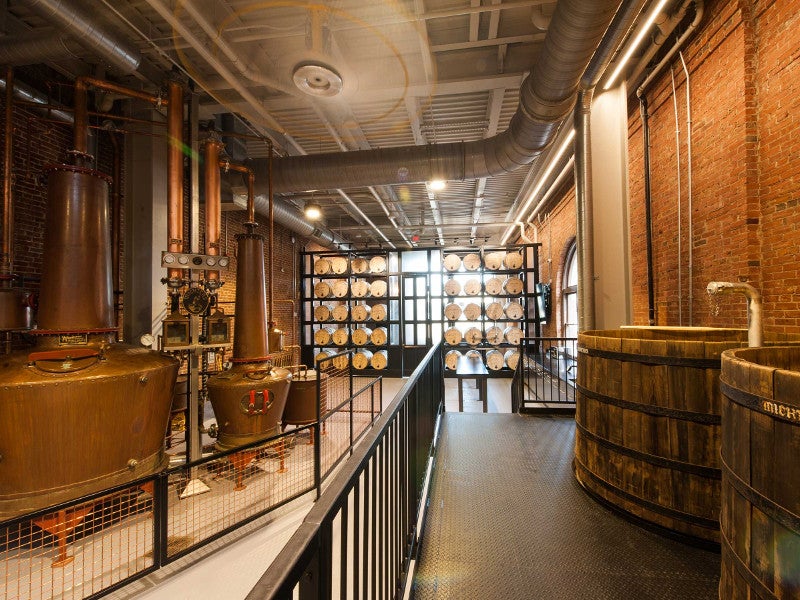 The Michter's Fort Nelson Distillery features a visitor centre, a tasting room, a bar, and a gift shop. Image courtesy of Michter’s Fort Nelson Distillery.