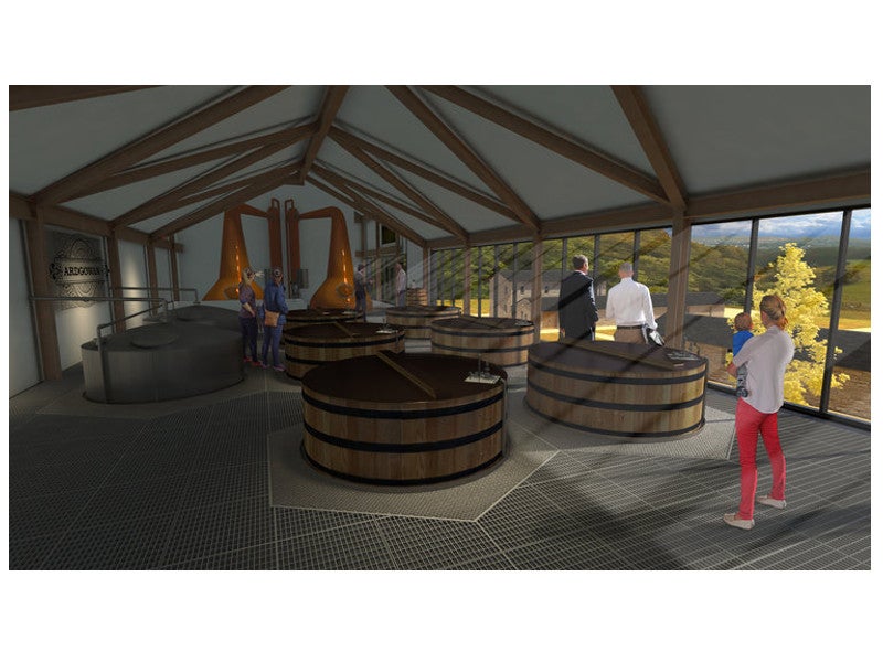 The production capacity of the distillery will be one million litres of whisky a year. Image courtesy of Ardgowan Distillery.