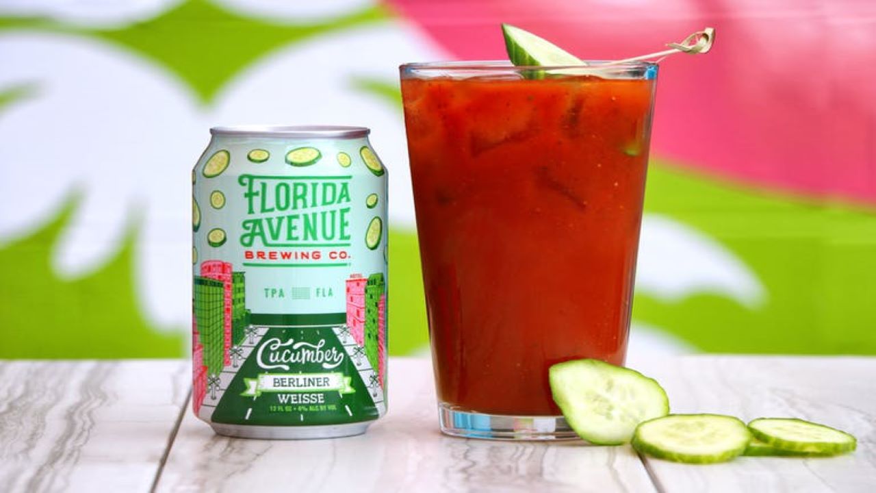 Florida Avenue Brewing launched the Florida Avenue Cucumber Berliner Weisse in July 2020. Credit: Florida Avenue Brewing Company.